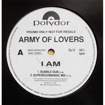 ARMY OF LOVERS I AM 12" 4 MIX PROMO UK