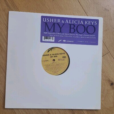 Usher & Alicia Keys 12" inch Single My Boo Vinyl Record 2004 US VG
