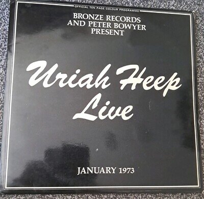 URIAH HEEP☆LIVE☆ 2 VINYL SET☆ORIGINAL WITH BOOKLET INTACT☆1973 BRONZE ISLD 1 ☆NM