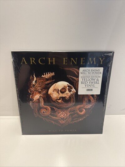 ARCH ENEMY WILL TO POWER YELLOW & RED SWIRL VINYL 2017 STILL SEALED MINT NEW