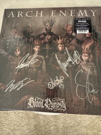Arch Enemy Blood Dynasty SIGNED BY BAND Black Ice Limited 180 Gr Vinyl
