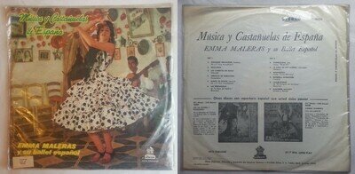 EMMA MALERAS MUSIC AND CASTANETS FROM SPAIN 196? UNIQ CVR! SEALED CHILEAN PRESS!