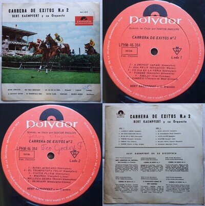 BERT KAEMPFERT A SWINGIN’ SAFARI 1965 MONO UNIQ CVR & PS & TITLE RARE CHILEAN PR