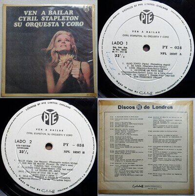 CYRIL STAPLETON COME DANCE WITH ME 1968 STEREO UNIQ CVR & ERRORS WL CHILEAN PRS!