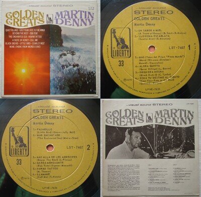 MARTIN DENNY FATHER OF EXOTICA GOLDEN GREATS 1975 UNIQ CVR MEGARARE CHILEAN PRES