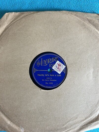 1911 Antique Gramophone Record Harry Champion 78 RPM Shellac