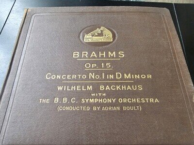ANTIQUE/VINTAGE HMV BRAHMS SYMPHONY 1 IN C MINOR OP.68 - 5 x 78rpm RECORDS (EV5)