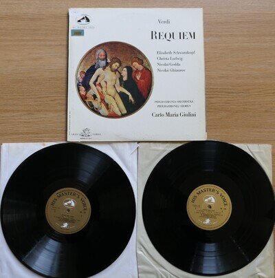 AN 133-4 ED1 Verdi Requiem Schwarzkopf Giulini 2xLP 1st White Angel NEAR MINT