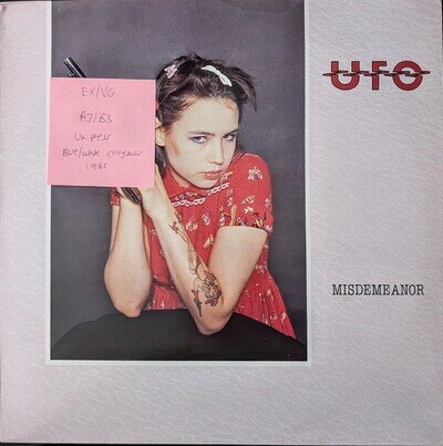 UFO Misdemeanor Vinyl Record EX/VG CHR1518 1985
