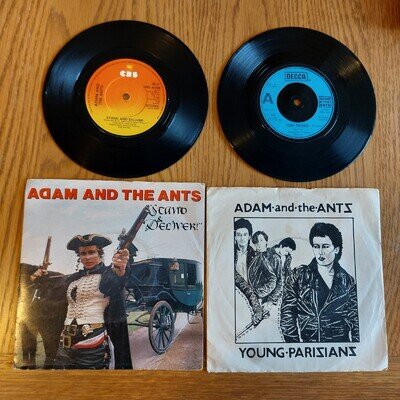 Adam And The Ants 2x Vinyl 7" Young Parizians Decca, Stand And Deliver CBS Used