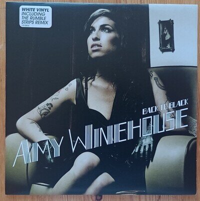 Amy Winehouse : Back To Black - UK rare NM limited white vinyl 7" Island 2007