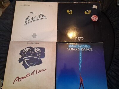 Andrew Lloyd Webber Vinyl LP Records Job Lot Evita Cats Aspects Of Love Song