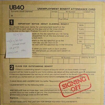 UB40 Signing Off Vinyl Record VG+/VG GRADLP2 1980