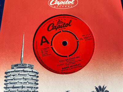Anne Murray - You Needed Me - Capitol Cl 16011 - 1978 - Vinyl Ex Plays Great
