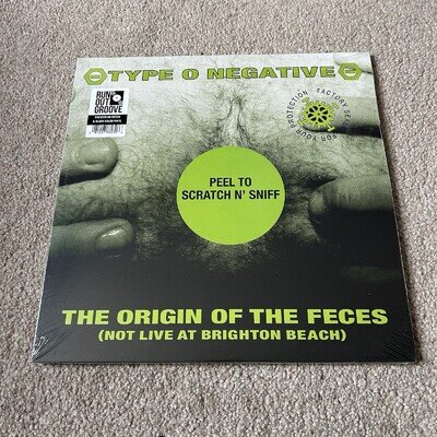 Type O Negative – The Origin Of The Feces Vinyl Record SEALED 2xLP Green/Black