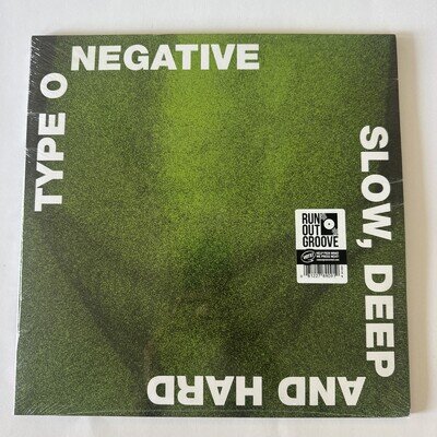 Type O Negative Slow, Deep and Hard CLEAR and Green Vinyl 2-LP New Sealed /2,500