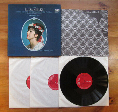 RCA SER 5713/5 Verdi Luisa Miller Moffo Bergonzi Verrett Cleva 3xLP EXCELLENT
