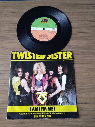 Twisted Sister 'I Am (I'm Me)' Vinyl Record A9854 1983 7" Single