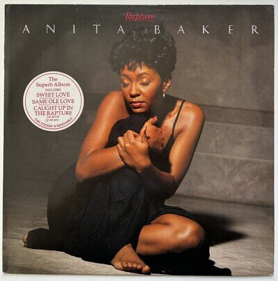 Anita Baker : Rapture 1986 UK 12" black vinyl LP EX/EX A1/B1 1st press PROMO