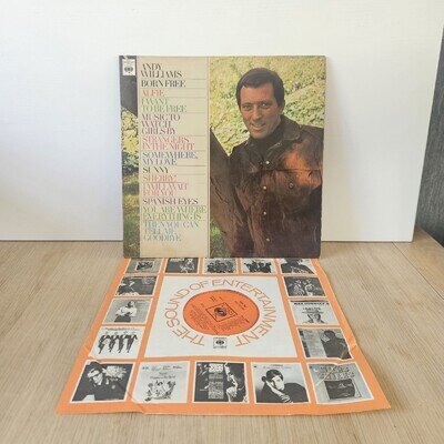 Andy Williams - Born Free - BPG 63027 - vinyl LP - UK Tested Fully Working