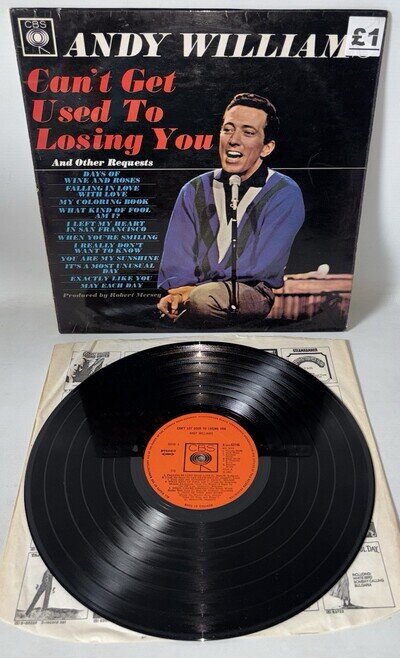 Andy Williams – Can't Get Used To Losing You - 1963 Vinyl LP - CBS S BPG 62146