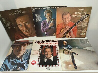 Andy Williams Val Doonican Vinyl LP Bundle 6x Easy Listening Vocal Job Lot