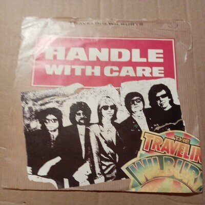 the traveling wilburys - handle with care 7" Record Warner 1988 VG+/VG (1)