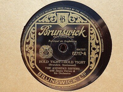 ANDREWS SISTERS - Hold Tight, Hold Tight / Billy Boy 78 rpm disc (A+)
