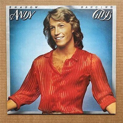 ANDY GIBB SHADOW DANCING LP 1978 - nice copy/light ring wear on cover with fan c