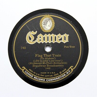 VARSITY EIGHT (Nichols, Dorseys & Rollini) "Flag That Train" 1925 CAMEO 740 [78]