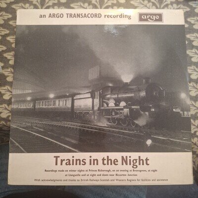 STEAM TRAINS "TRAINS AT NIGHT" VINYL LP 1970 VG+