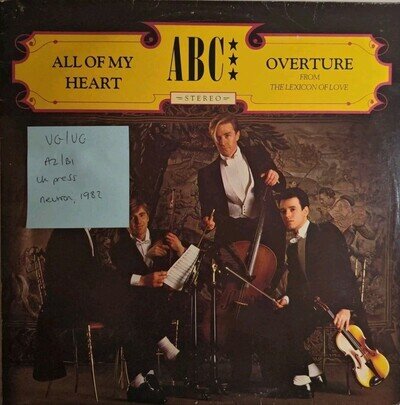 ABC All Of My Heart Vinyl Record VG/VG NTX 104 1982