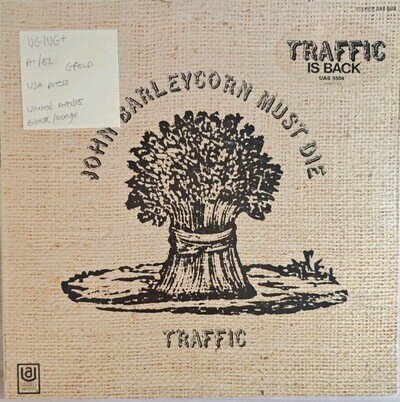 Traffic John Barleycorn Must Die Vinyl Record VG/VG+ UAS-5504