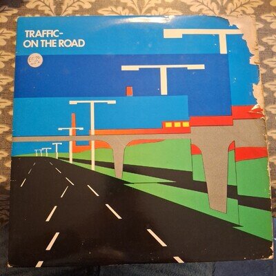 TRAFFIC "ON THE ROAD" DOUBLE VINYL LP 1973 VG+
