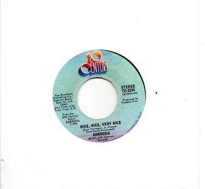 Ambrosia:Nice, nice, very nice/Lover arrive:US 20th Century:1975