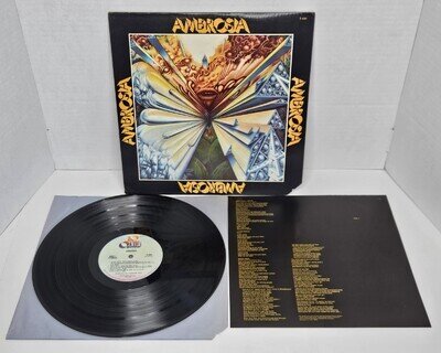 Progressive Rock from 1975- DEBUT LP of AMBROSIA- T-434 Lyric Sheet NM Vinyl