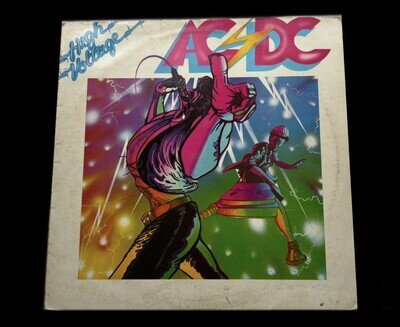 AC/DC High Voltage 1976 UK 1st Press Vinyl Lp RARE Cartoon Cover Atlantic K50257