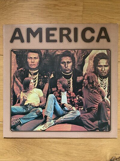 America 1971 Self-Titled 12" Vinyl UK LP, K 46093, & Porky VG+/VG+ Condition