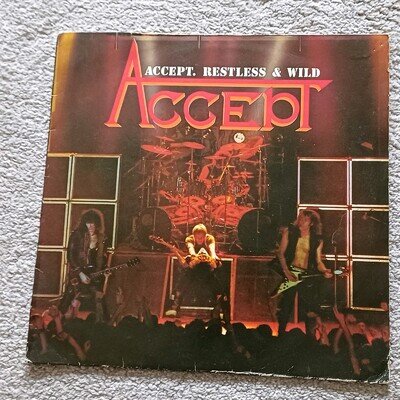 ACCEPT RESTLESS & WILD 1983 UK FIRST PRESS HEAVY METAL WORLDWIDE VG. VINYL