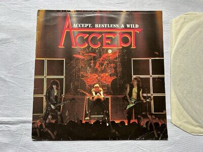 Accept Restless and Wild Vinyl Record 1983 UK Rare Brown Vinyl LP Album