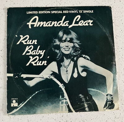 Amanda Lear Run Baby Run Very Good 12" Single RED Vinyl Record AROD132/12