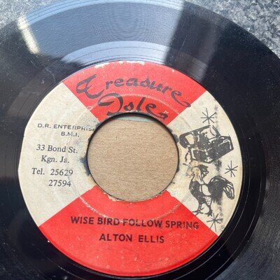 Alton Ellis Wise bird Follow Spring Treasure Isle Jamaica Vinyl 7" 45 Reggae