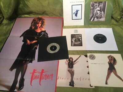 7 x TINA TURNER 7" SINGLES 1986-1993 ALL EXCELLENT/NEAR MINT