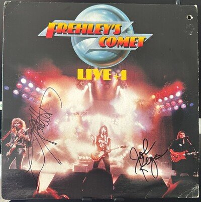 Ace Frehley Frehley's Comet – Live + 1 vinyl Autographed read description