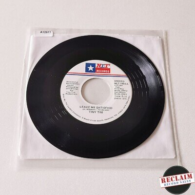 tiny tim - leave me satisfied 7" vinyl record VG+