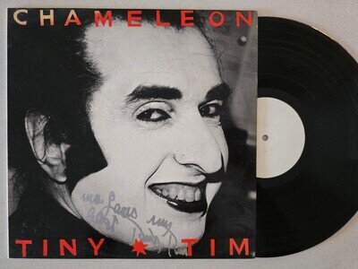 Tiny Tim ‎– Chameleon VINYL LP AUST 1981 WHITE LABEL SIGNED COPY (NEAR MINT)
