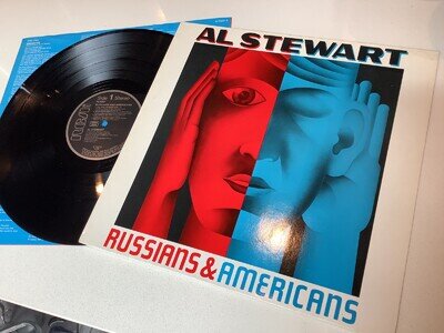 AL STEWART “RUSSIANS & AMERICANS” 1st PRESS 1984 UK LP POP ROCK N.MINT/EXC+LYRIC