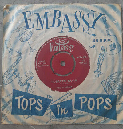 The Typhoons - Tobacco Road / Do Wah Diddy Diddy (1964) 7" Single - Embassy