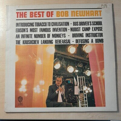 BOB NEWHART - BEST OF - 1965 COMEDY VINYL LP - TOBACCO/KRUSHCHEV/DRIVING++++++++