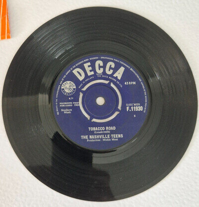 The Nashville Teens - 'Tobacco Road' - 7" Vinyl - F11930 1964